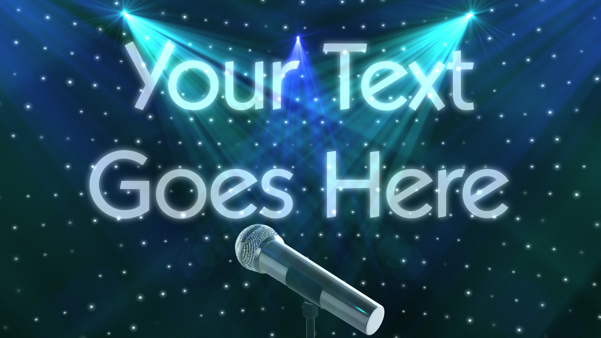 Karaoke Mic Text Custom video loops for mobile DJs, weddings, theatre, and retail